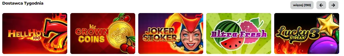 Automaty online w kasynie Energy casino